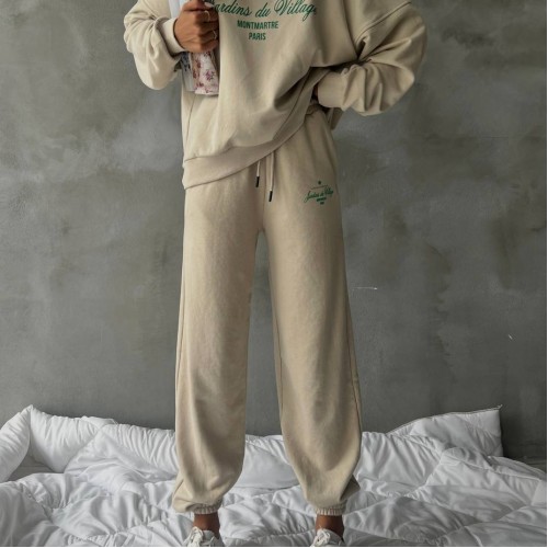 175482 TOPTAN BASKILI EŞOFMAN TAKIM toptan bayan giyim