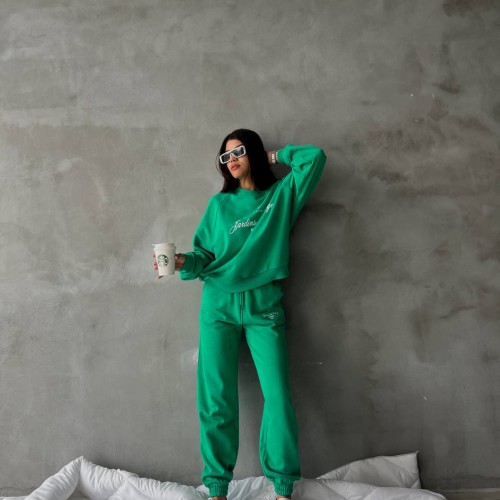 175483 TOPTAN BASKILI EŞOFMAN TAKIM toptan bayan giyim