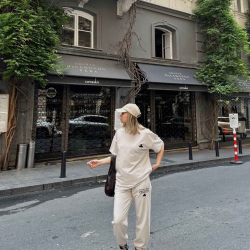 175579 TOPTAN BASKILI EŞOFMAN TAKIM toptan bayan giyim