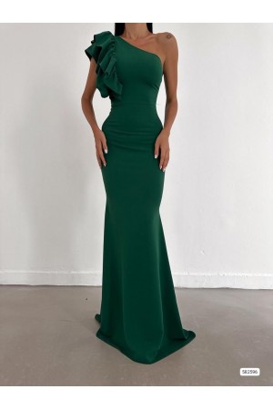 175658 GREEN Evening dress