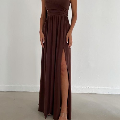 175661 TOPTAN KAHVE ABİYE toptan bayan giyim