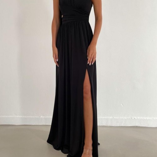 175663 TOPTAN SİYAH ABİYE toptan bayan giyim