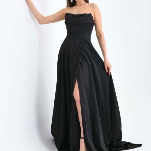 175688 TOPTAN SİYAH ABİYE toptan bayan giyim