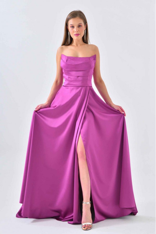 175689 фиолетовый Вечернее платье