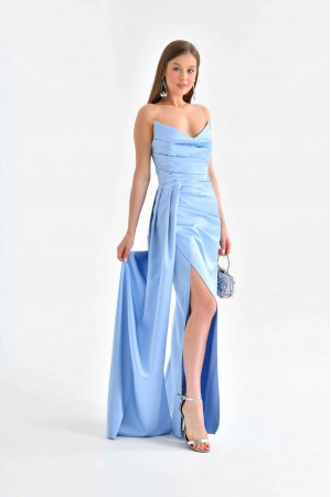 175699 блакитний Вечірня сукня