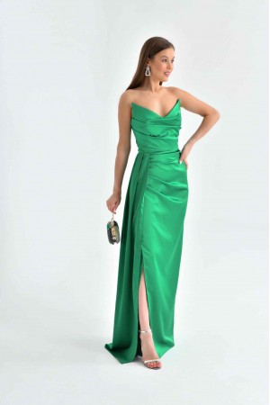 175704 зеленый Вечернее платье