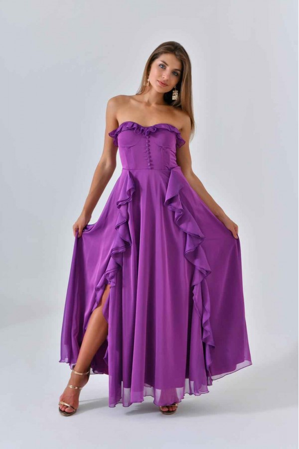 175715 purple Evening dress