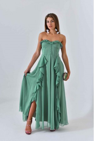 175717 зеленый Вечернее платье