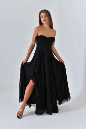 175719 чорний Вечірня сукня