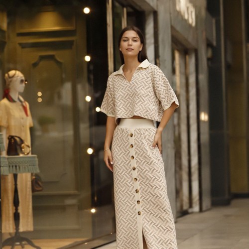 175724 TOPTAN DESENLİ ETEK TAKIM toptan bayan giyim