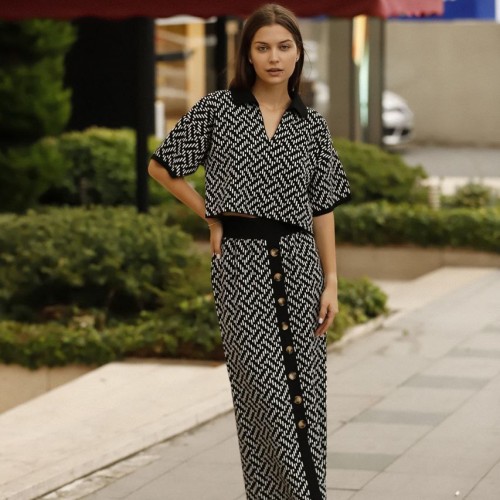 175725 TOPTAN DESENLİ ETEK TAKIM toptan bayan giyim