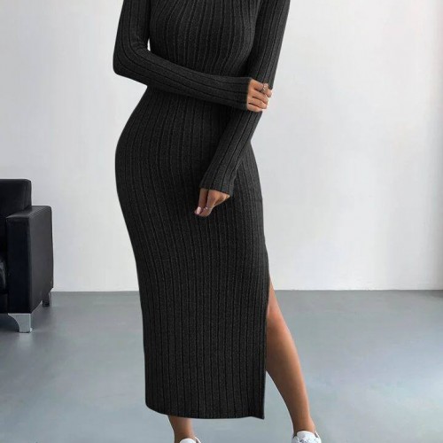 175761 TOPTAN SİYAH ELBİSE toptan bayan giyim