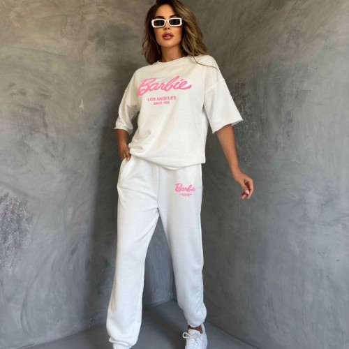 175979 TOPTAN BASKILI EŞOFMAN TAKIM toptan bayan giyim