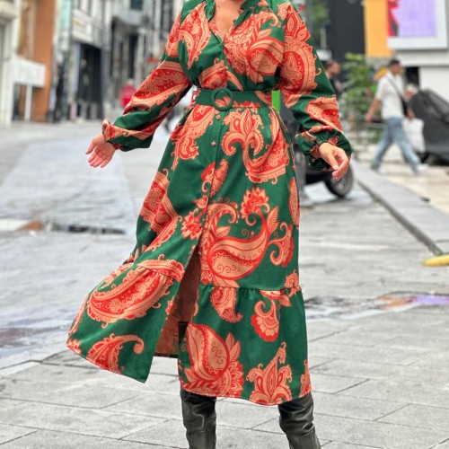 176083 TOPTAN DESENLİ ELBİSE 176083 TOPTAN DESENLİ ELBİSE toptan bayan giyim