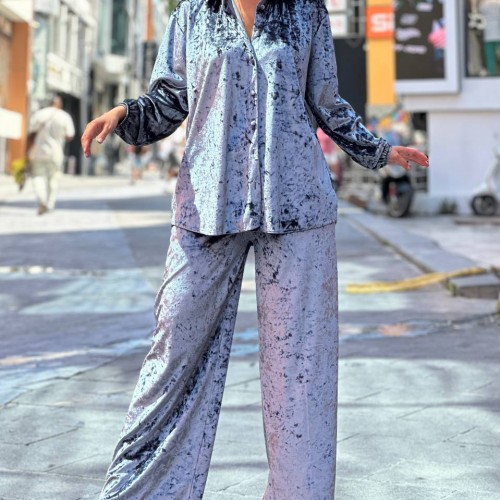 176102 TOPTAN MAVİ PANTOLON TAKIM 176102 TOPTAN MAVİ PANTOLON TAKIM toptan bayan giyim