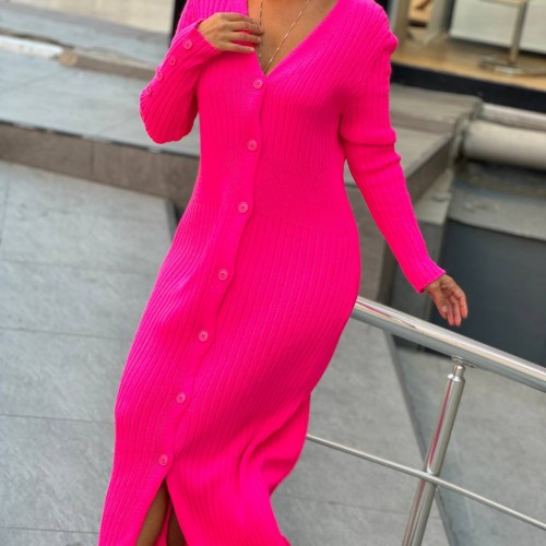 176115 TOPTAN FUŞYA ELBİSE 176115 TOPTAN FUŞYA ELBİSE toptan bayan giyim