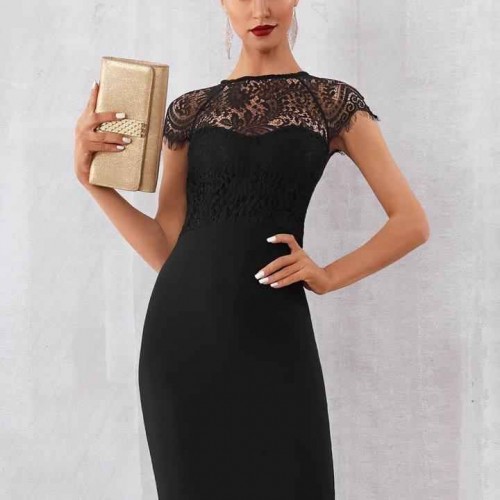 176122 TOPTAN SİYAH ABİYE toptan bayan giyim