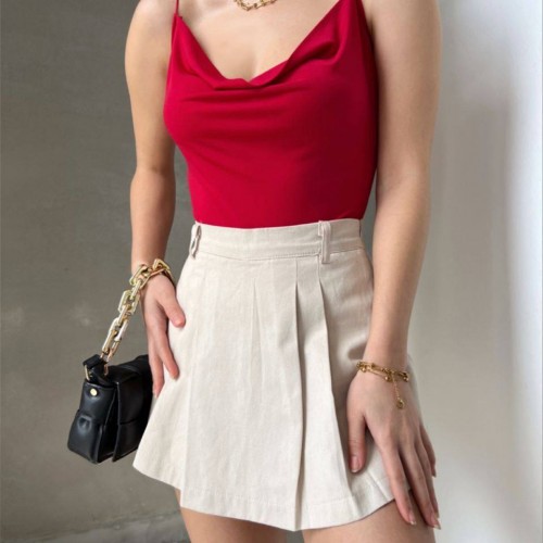 176448 TOPTAN KIRMIZI BLUZ toptan bayan giyim