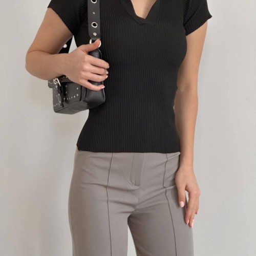 176637 TOPTAN SİYAH BLUZ 176637 TOPTAN SİYAH BLUZ toptan bayan giyim