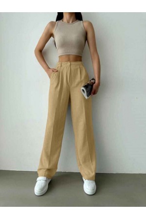 176785 camel TROUSERS