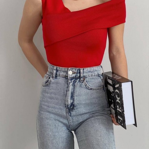 176848 TOPTAN KIRMIZI BLUZ toptan bayan giyim