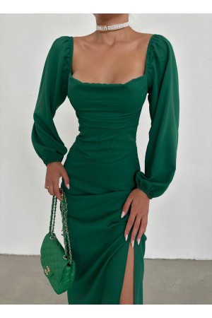 177180 зеленый Вечернее платье