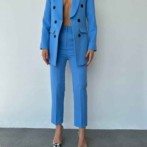 177229 TOPTAN MAVİ PANTOLON TAKIM 177229 TOPTAN MAVİ PANTOLON TAKIM toptan bayan giyim