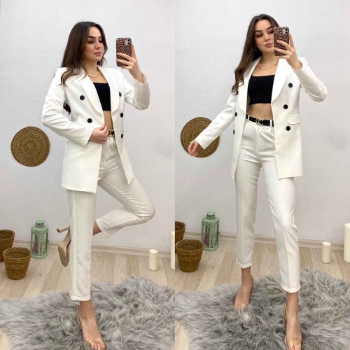 177230 TOPTAN BEYAZ PANTOLON TAKIM 177230 TOPTAN BEYAZ PANTOLON TAKIM toptan bayan giyim