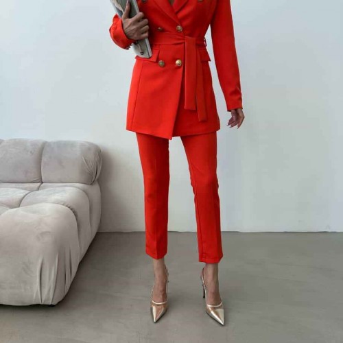 177245 TOPTAN NAR ÇİÇEĞİ PANTOLON TAKIM toptan bayan giyim