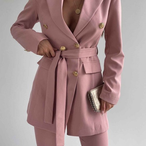 177247 TOPTAN PUDRA PANTOLON TAKIM toptan bayan giyim