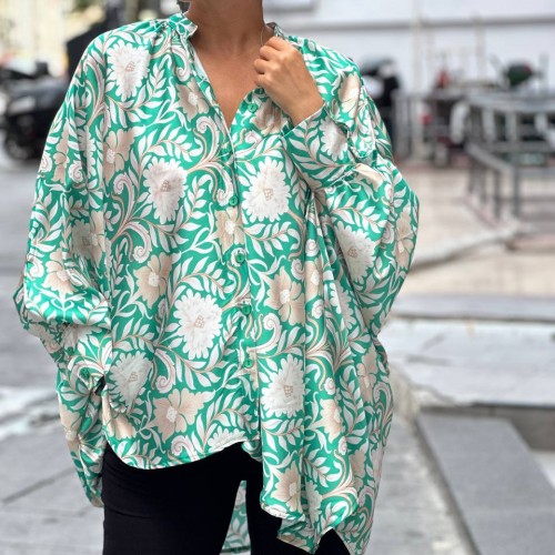 177297 TOPTAN DESENLİ GÖMLEK toptan bayan giyim