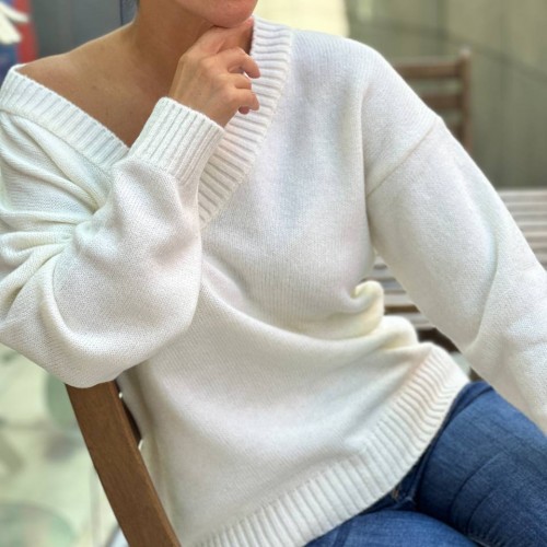 177317 TOPTAN BEYAZ KAZAK toptan bayan giyim