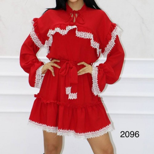 177332 TOPTAN KIRMIZI ELBİSE 177332 TOPTAN KIRMIZI ELBİSE toptan bayan giyim