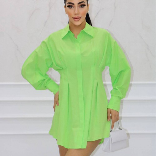 177387 TOPTAN YEŞİL ELBİSE toptan bayan giyim