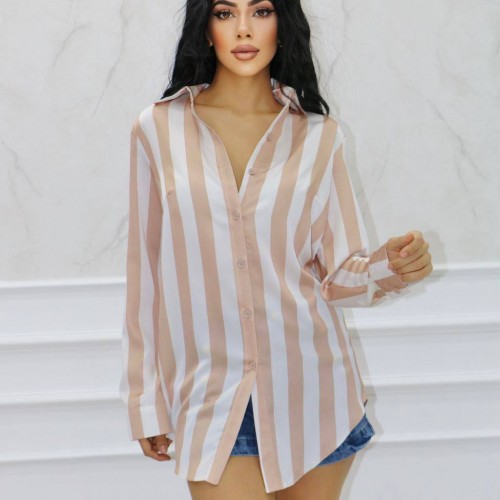 177418 TOPTAN ÇİZGİLİ GÖMLEK 177418 TOPTAN ÇİZGİLİ GÖMLEK toptan bayan giyim