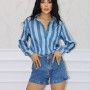 177422 TOPTAN ÇİZGİLİ GÖMLEK 177422 TOPTAN ÇİZGİLİ GÖMLEK toptan bayan giyim