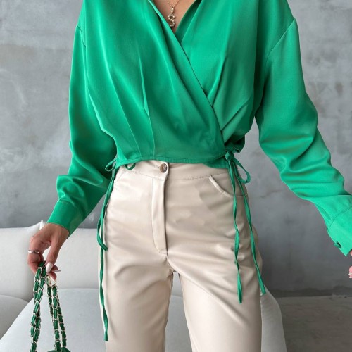 177486 TOPTAN YEŞİL BLUZ 177486 TOPTAN YEŞİL BLUZ toptan bayan giyim