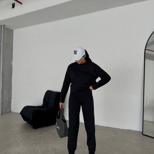 177621 TOPTAN SİYAH EŞOFMAN TAKIM toptan bayan giyim