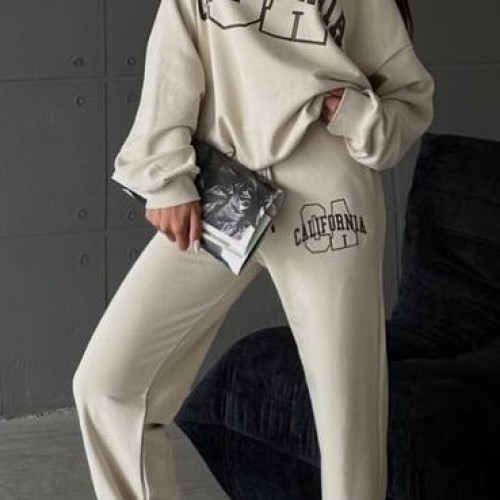 177624 TOPTAN BASKILI EŞOFMAN TAKIM toptan bayan giyim