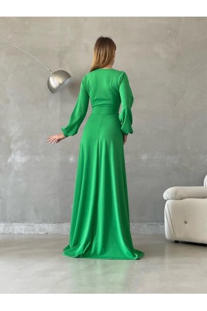 177682 зеленый Вечернее платье
