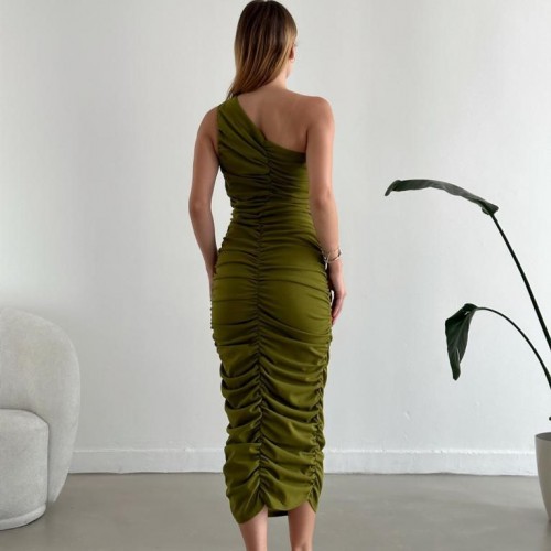 177724 TOPTAN YEŞİL ABİYE toptan bayan giyim