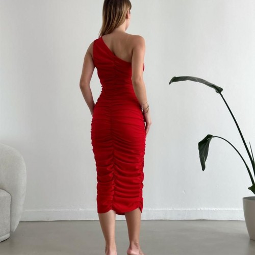 177726 TOPTAN KIRMIZI ABİYE toptan bayan giyim