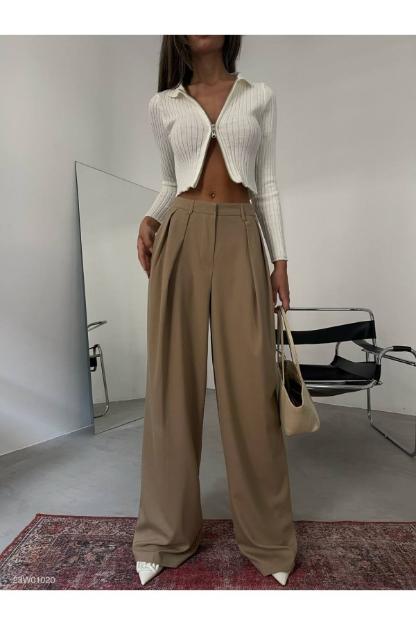 177879 camel TROUSERS