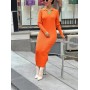 178048 orange DRESS