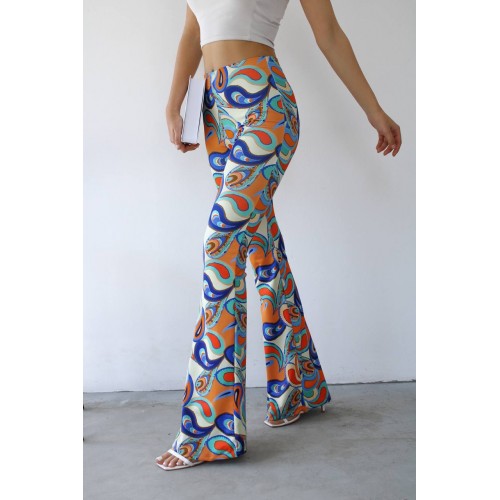 178128 patterned TROUSERS