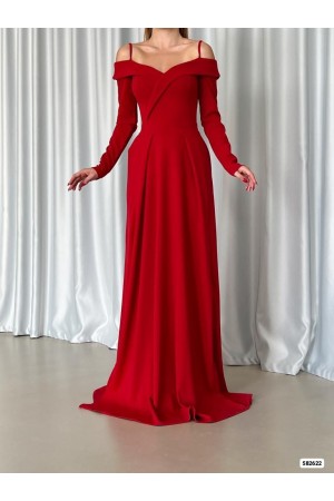 180054 burgundy Evening dress