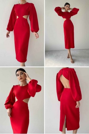180370 red Evening dress