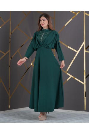 181009 Смарагдовий зелений Вечірня сукня