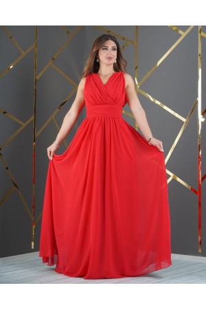 181015 red Evening dress