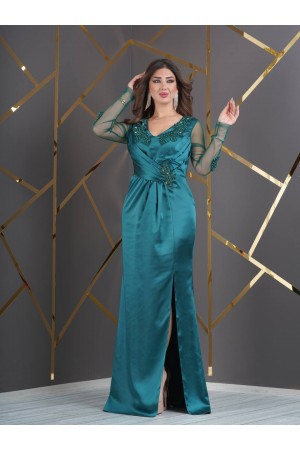 181020 Изумрудно-зеленый Вечернее платье